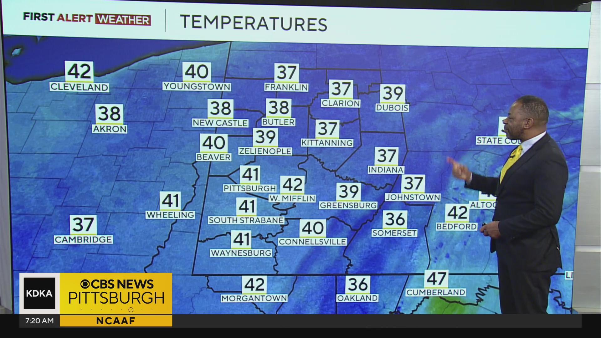 Warmer weather moves in just in time for the Steelers game on Sunday ...