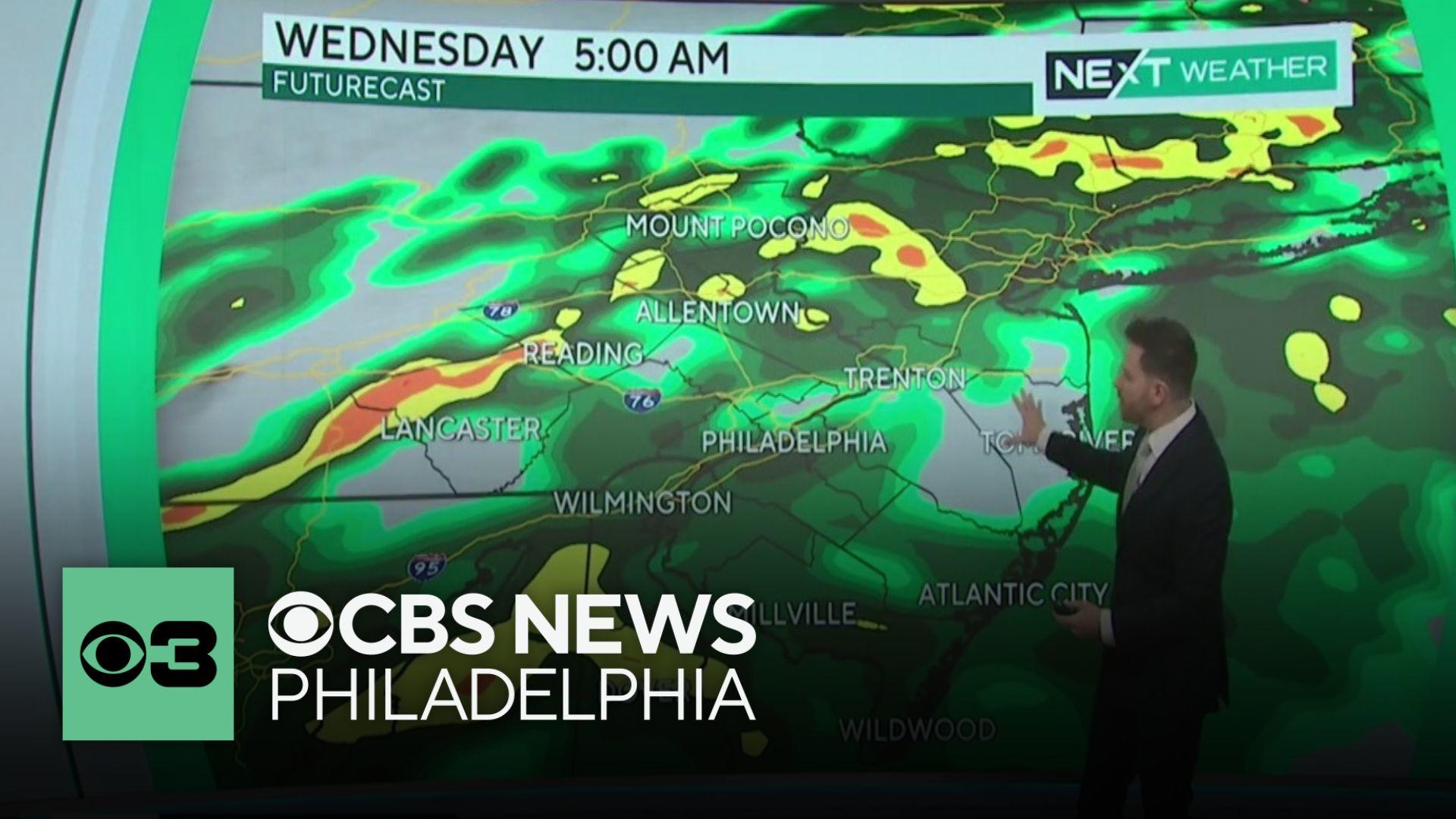 Breezy but warmer weather in Philadelphia Sunday, rainy stretch to ...
