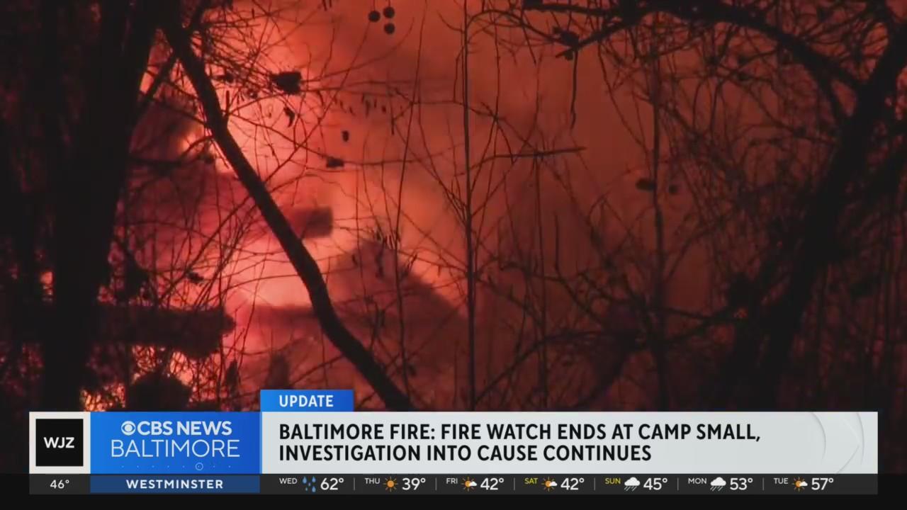 Massive Baltimore fire at Camp Small out after smoldering for several ...