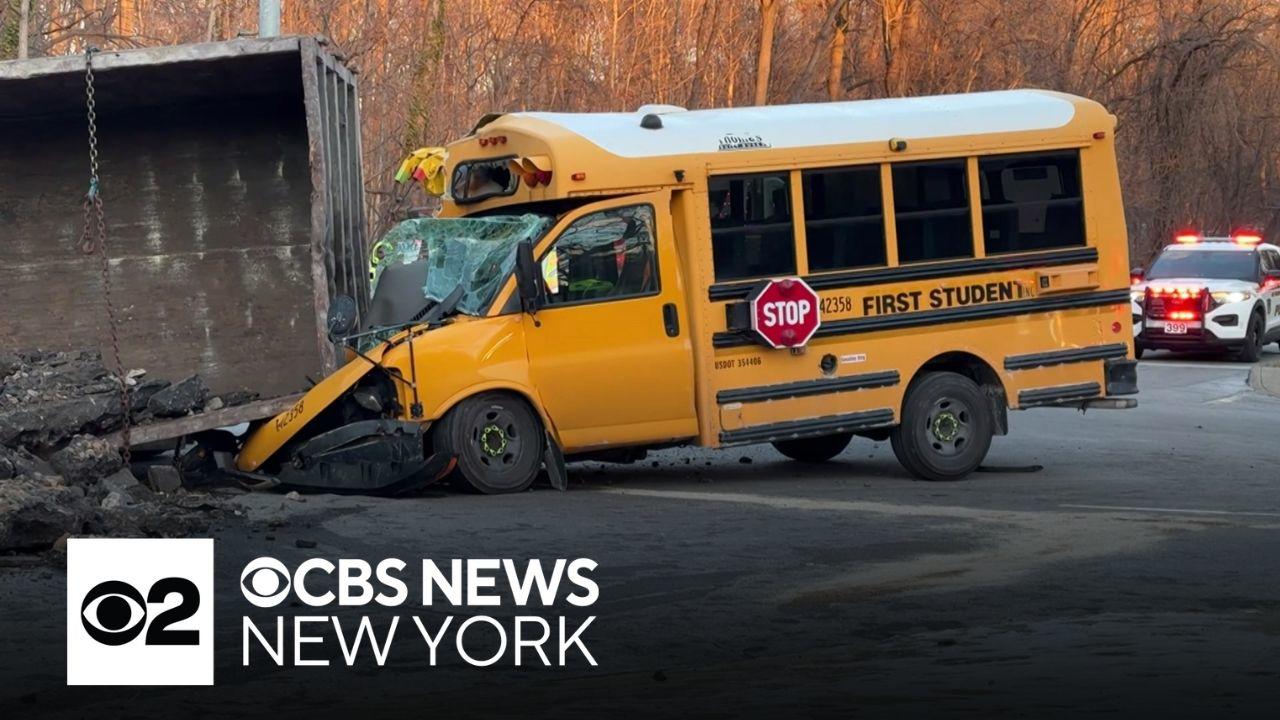 Crash involving school bus in Old Westbury, Long Island leaves 2 ...