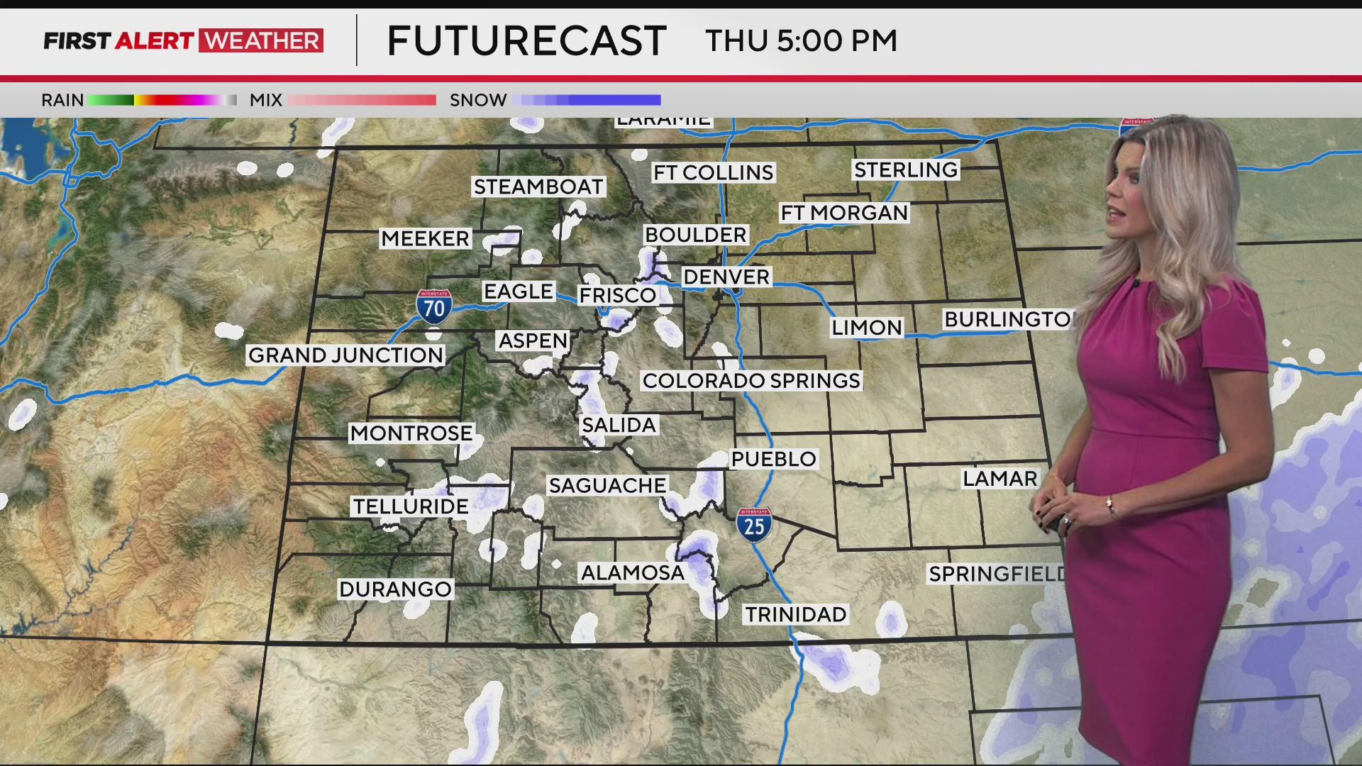 Cold and blustery with light snow for Denver metro area Thursday - CBS ...