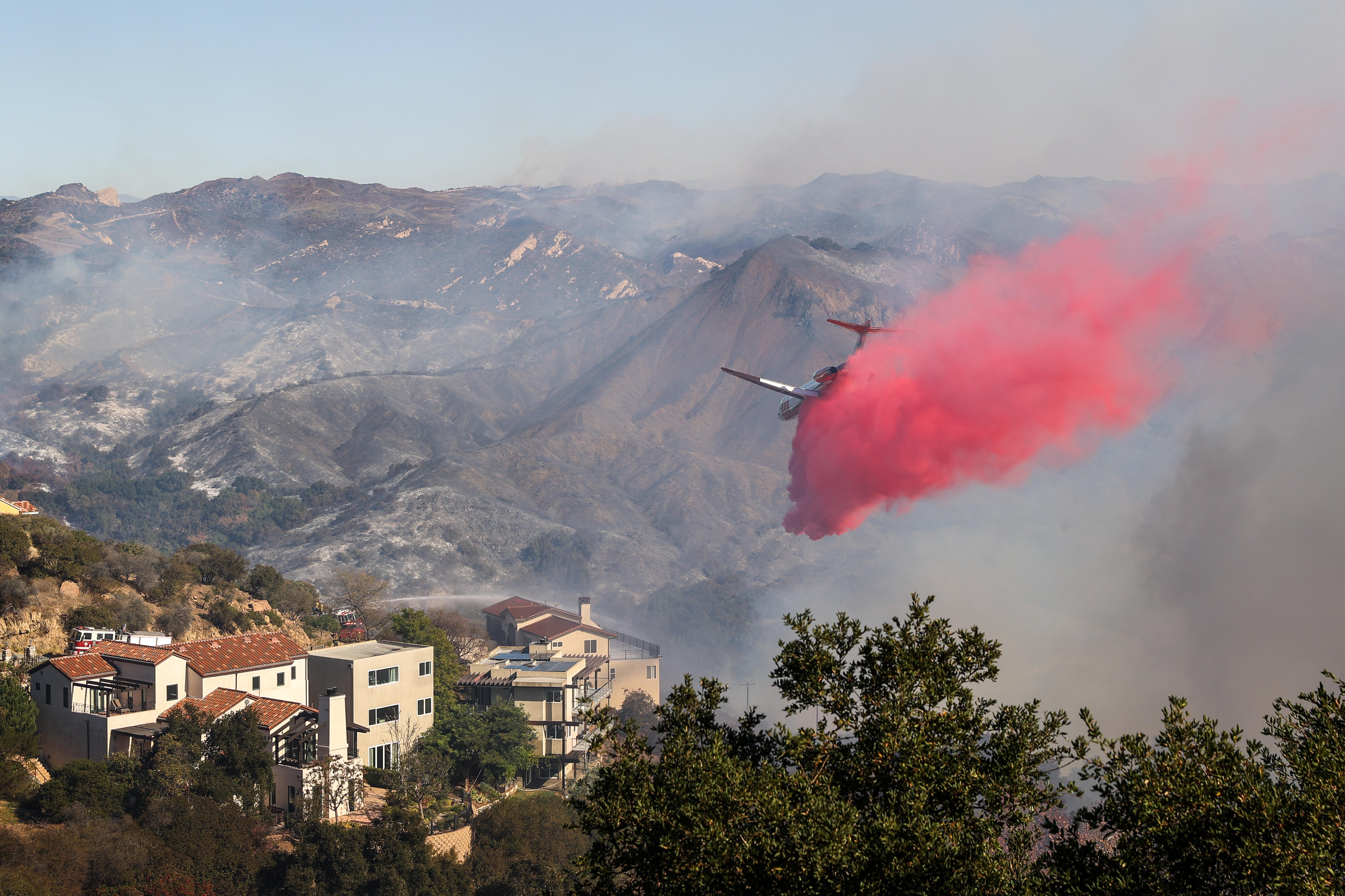 Palisades fire in California