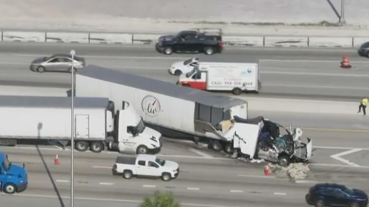 Woman dies in tractor-trailers crash on the Turnpike near Miami Gardens ...