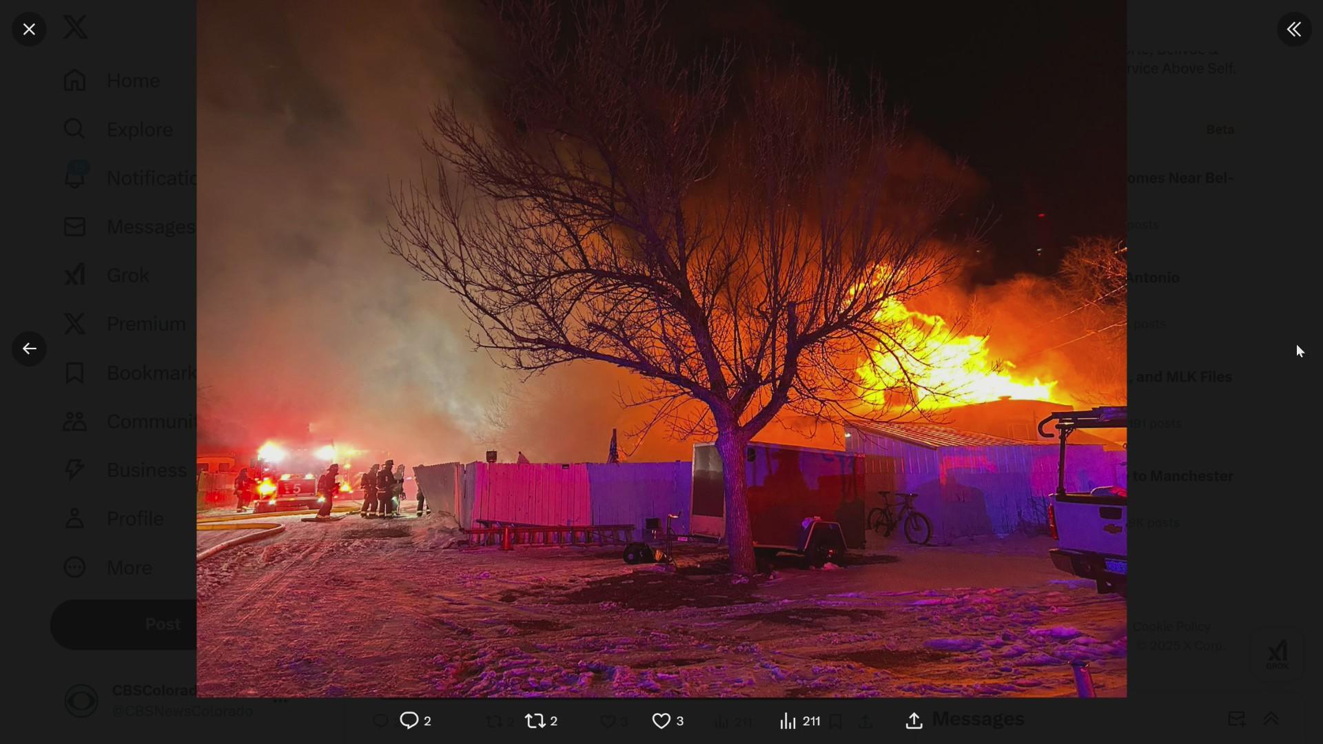 Northern Colorado firefighters rescue resident from burning home - CBS ...