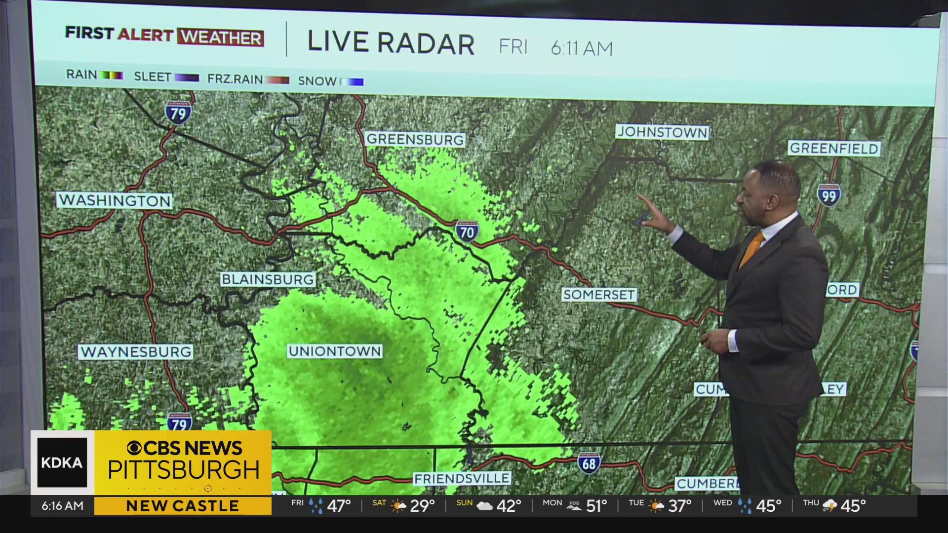 River flooding risk low as rain moves in through Friday - CBS Pittsburgh