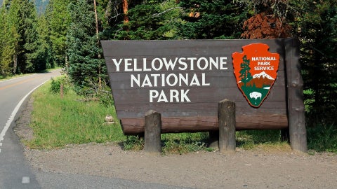 Upside-down U.S flag hung at Yosemite National Park by workers