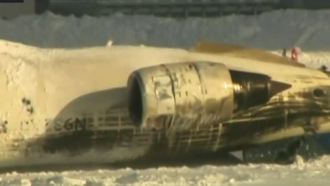 Delta plane passengers describe crash-landing in Toronto, flipping