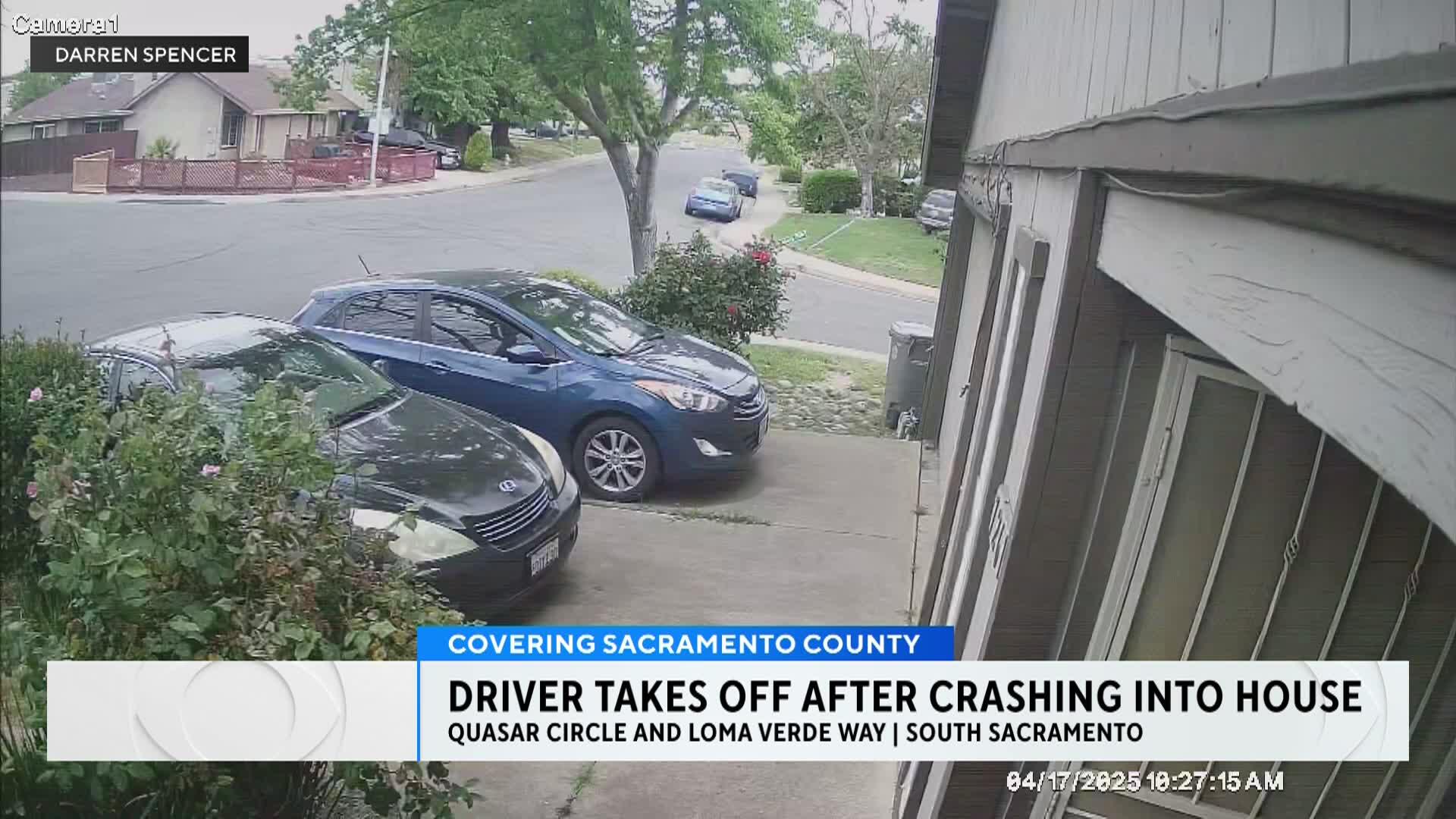 Sacramento driver takes off after crashing into house, damaging garage ...