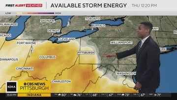 Severe thunderstorm watch issued for counties north of Pittsburgh - CBS ...