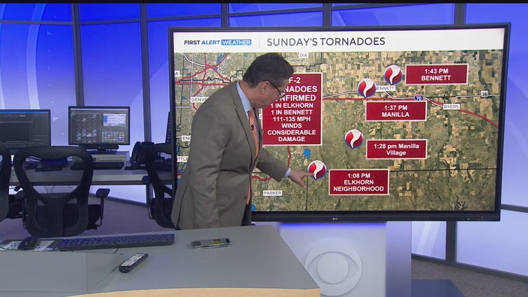 Two Colorado tornadoes rated as EF2 by National Weather Service - CBS ...