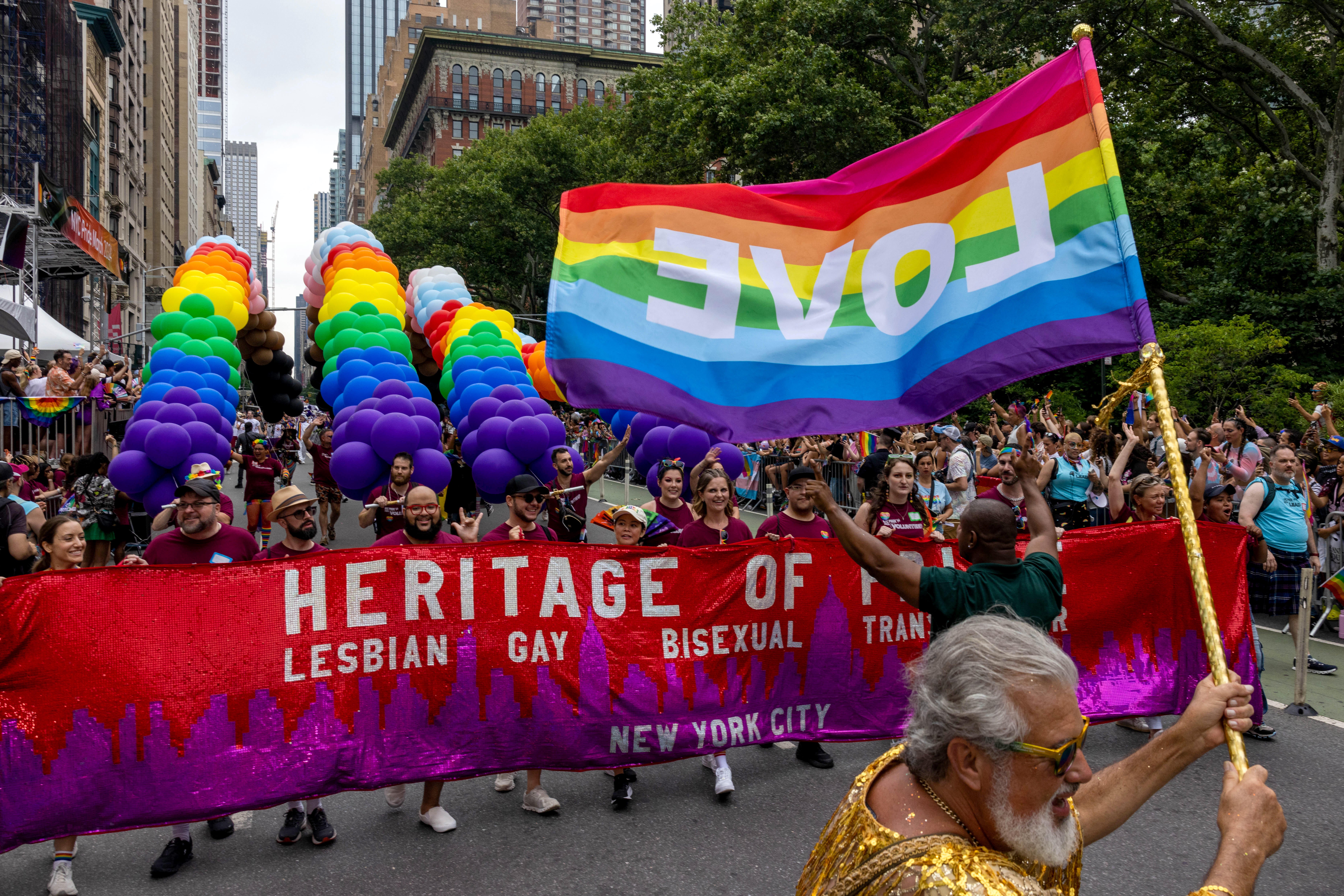 Annual Gay Pride Parade in New York's West Village 