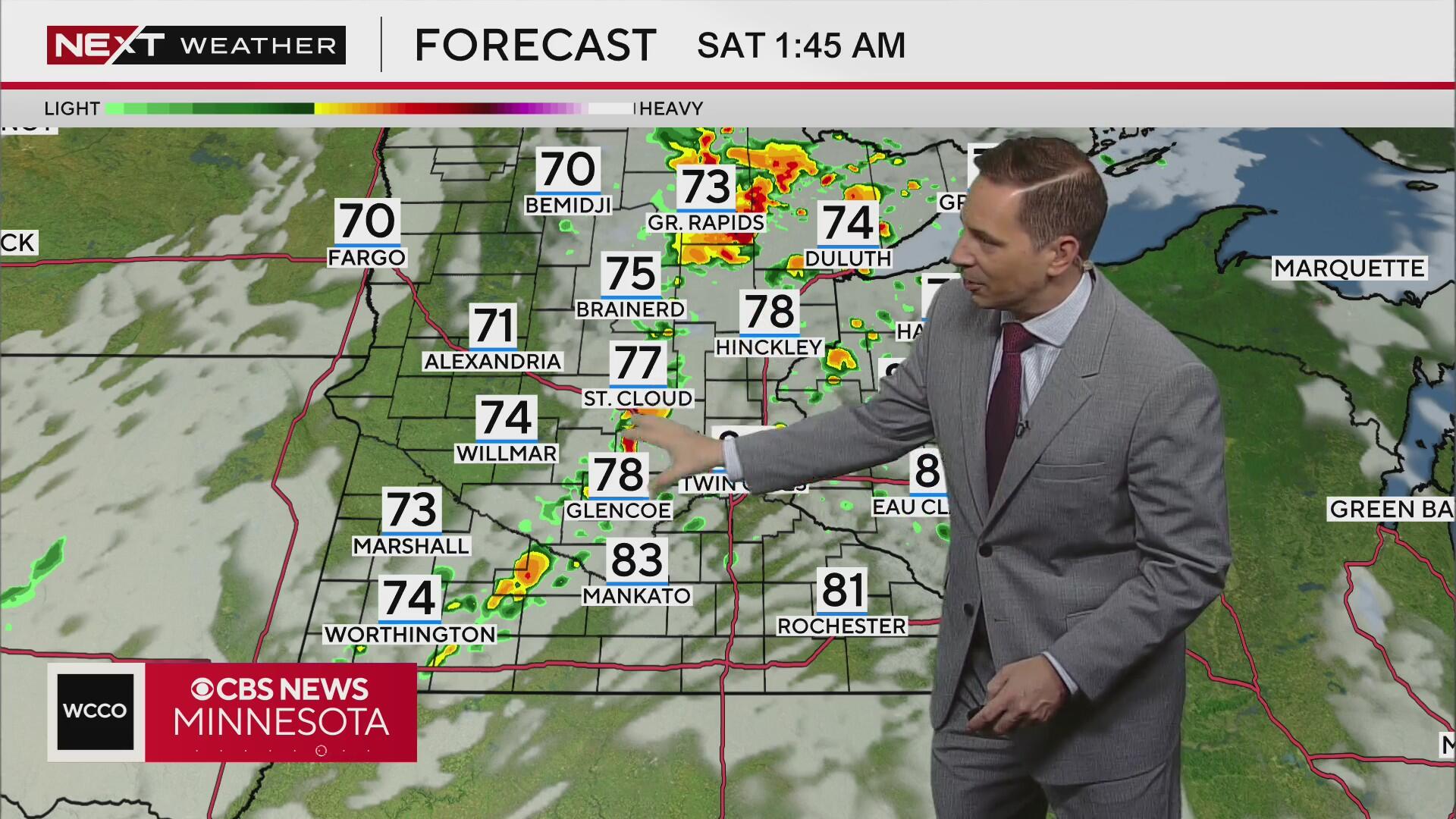 Weather still place for Friday night storms 