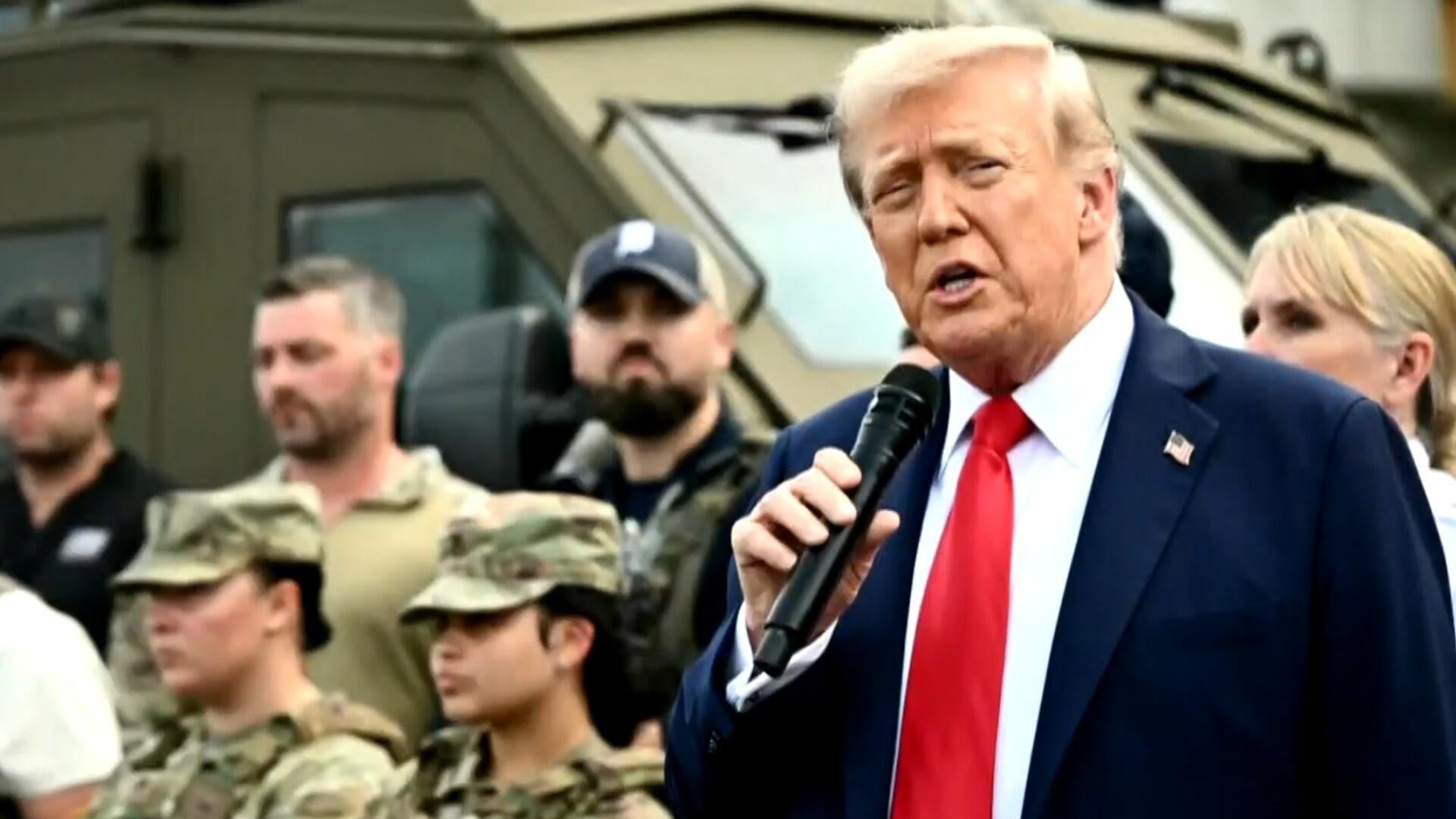 Trump hands out burgers and pizza to federal law enforcement amid D.C ...