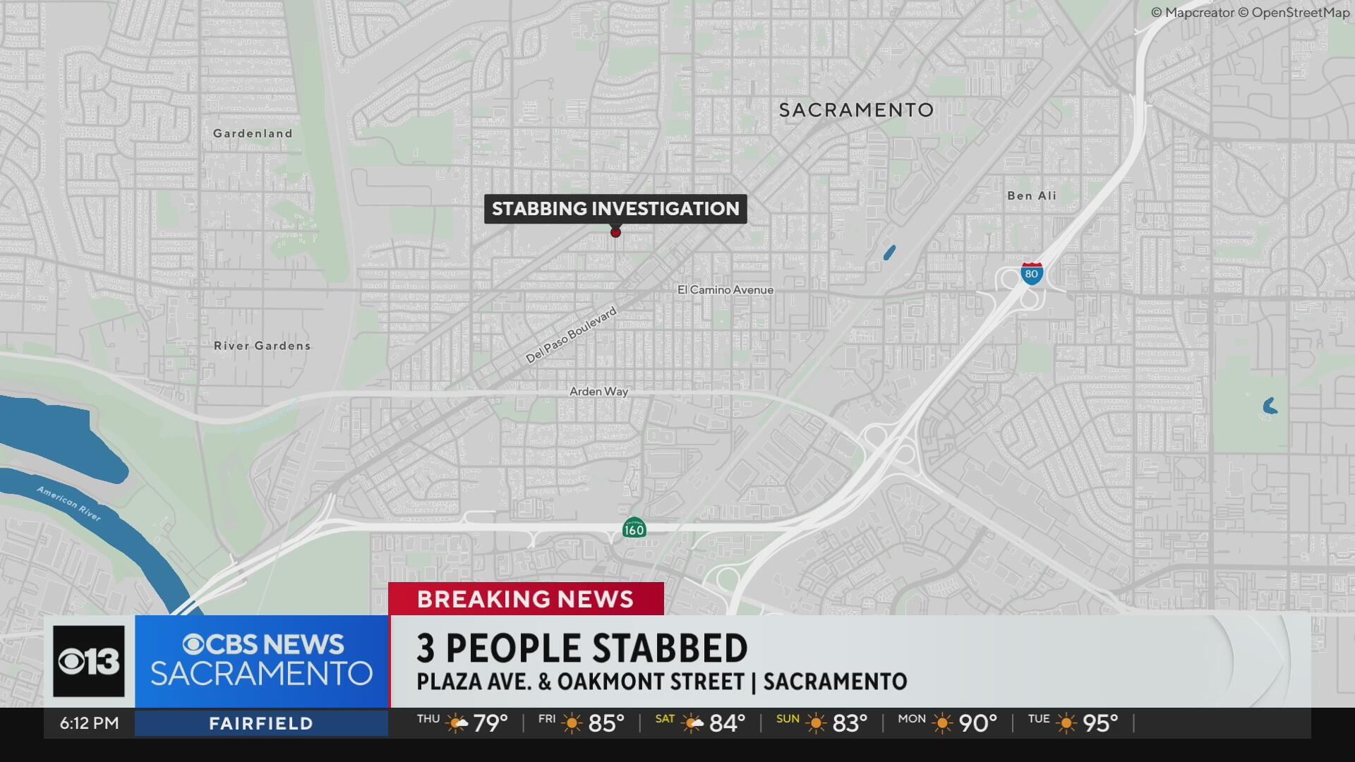 Plaza Avenue stabbing in North Sacramento leaves 3 injured - CBS Sacramento