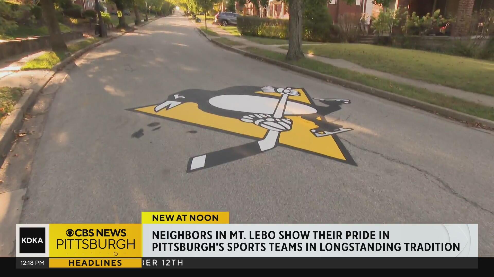 Painting the streets black and gold, Pittsburgh neighborhood shows sports pride in unique way 3 image