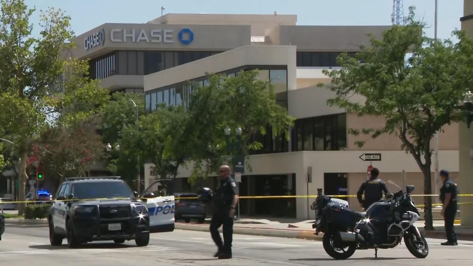 Suspect barricaded with hostages in Southern California bank, officials say