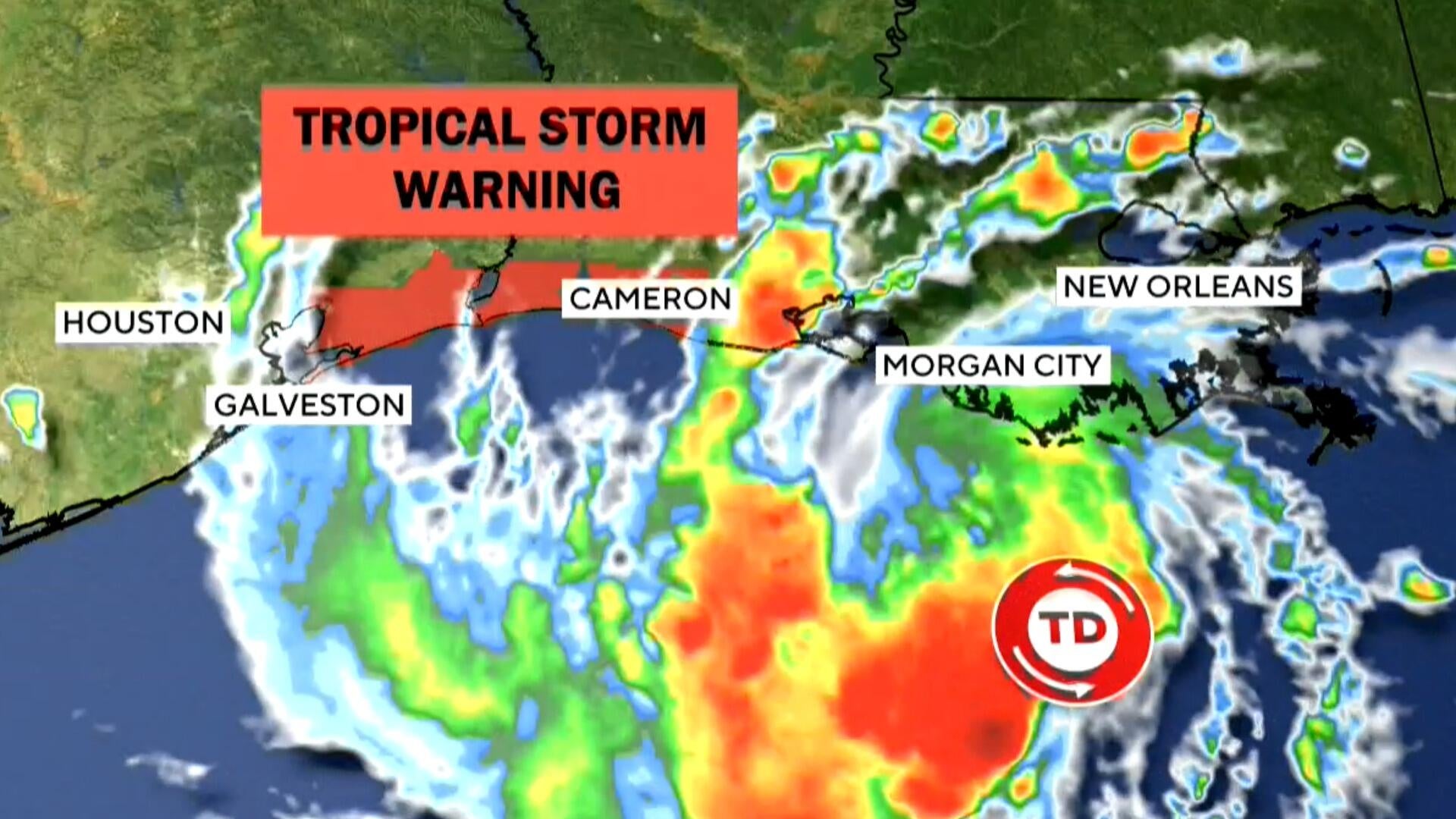 Tropical Storm Edouard strengthens as it nears Louisiana, Texas coasts
