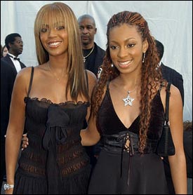 Beyonce and Solange Knowles 