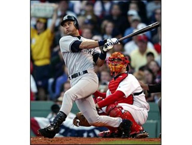 Hideki Matsui hits a home run off Pedro - Baseball In Pics