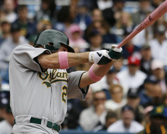 Mauer, Twins swing pink bats for Mother's Day