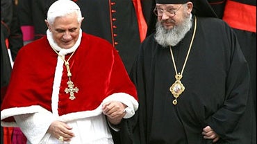 Pope Benedict with Polish Ecumenical leader in Warsaw May 2006 