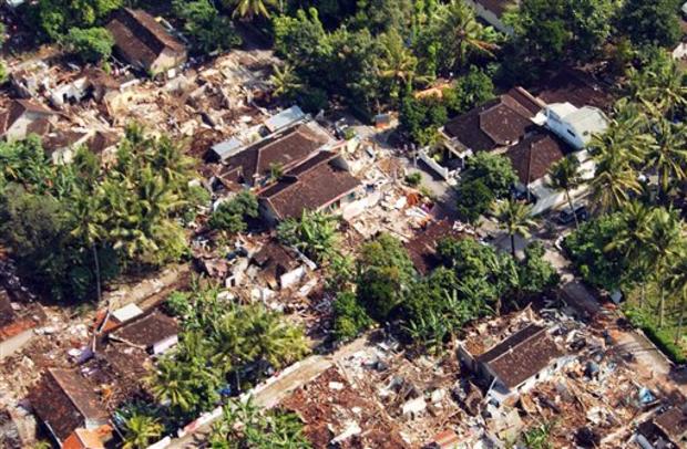 devastated area of Yogyakarta 