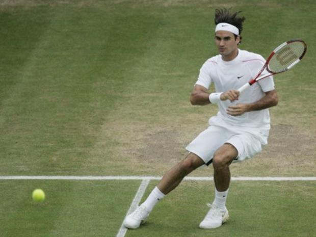 Defending champion Roger Federer of Switzerland 