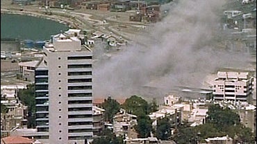 Smoke rises after Hezbollah rocket attack 