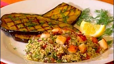 Tabbouleh with Lemony Scallops 