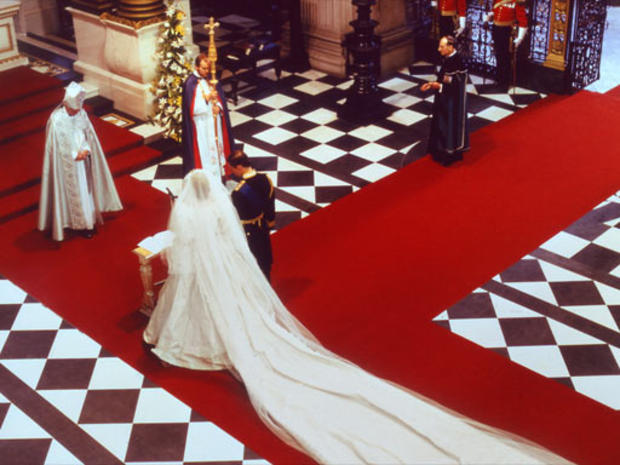 Princess of Wales and Prince Charles of Wales at their wedding 