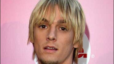 Aaron Carter on the red carpet. 