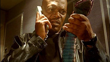 Samuel L. Jackson in New Line Cinema's Snakes on a Plane 