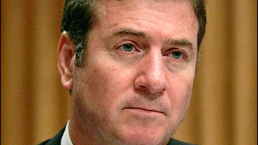 Sen. George Allen, R-Va., listens to testimony by Nicholas Burns, Undersecretary of State for Political Affairs, during a Senate Foreign Relations Committee hearing on Capitol Hill 