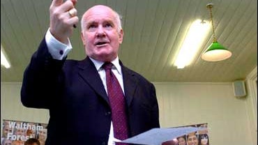 Reid addressing Muslim audience in east London 