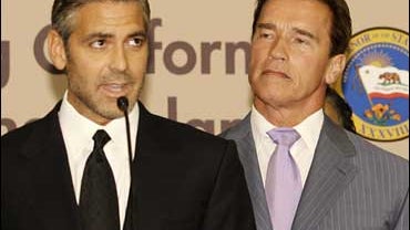Gov. Arnold Schwarzenegger and George Clooney 