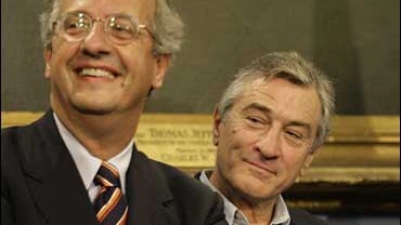 Mayor Walter Veltroni and Robert De Niro on Sept. 28 