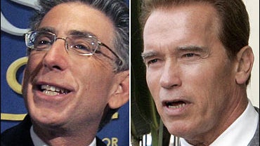 Arnold Schwarzenegger and Phil Angelides 