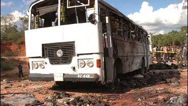 Sri Lanka Navy bus after Tamil Tigers suicide bombing 