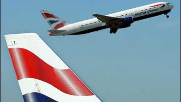 British Airways jet takes off 