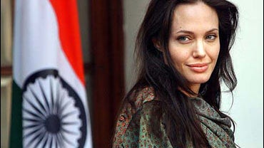 Goodwill Ambassador Angelina Jolie poses for the media 