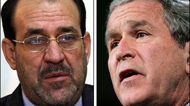 Iraqi Prime Minister Nouri al-Maliki and President Bush 