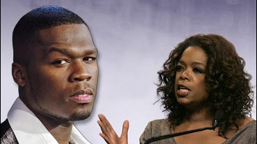 Rappers 50 cent and Oprah 