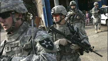 troops on patrol in baghdad 
