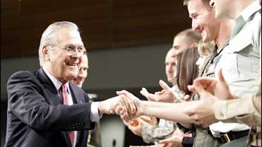 Outgoing Defense Secretary Donald H. Rumsfeld 