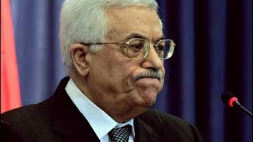 Abbas at presser with Blair 