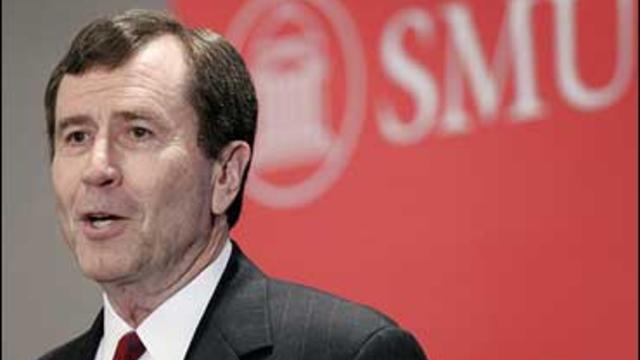 SMU President R. Gerald Turner responds to a reporters question at SMU in Dallas, Thursday, Dec. 21, 2006. 