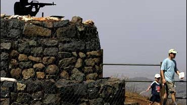 Israeli tourists on the Golan Heights 