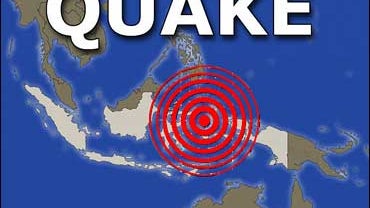 Earthquake in Molucca Sea, Indonesia 
