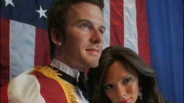 David and Victoria Beckham in wax 
