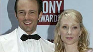 Coley Laffoon, left and his wife Anne Heche, right, arrive for the Tony Awards on June 6, 2004, in New York. The couple is separating after five years of marriage, her spokeswoman said Wednesday, Jan. 24, 2007. 